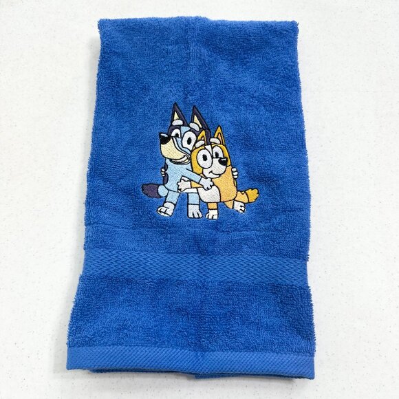 Bluey Towels Embroidered Hand Towel Set Cute Bingo Dog Sisters Bathroom Decor - Picture 2 of 7
